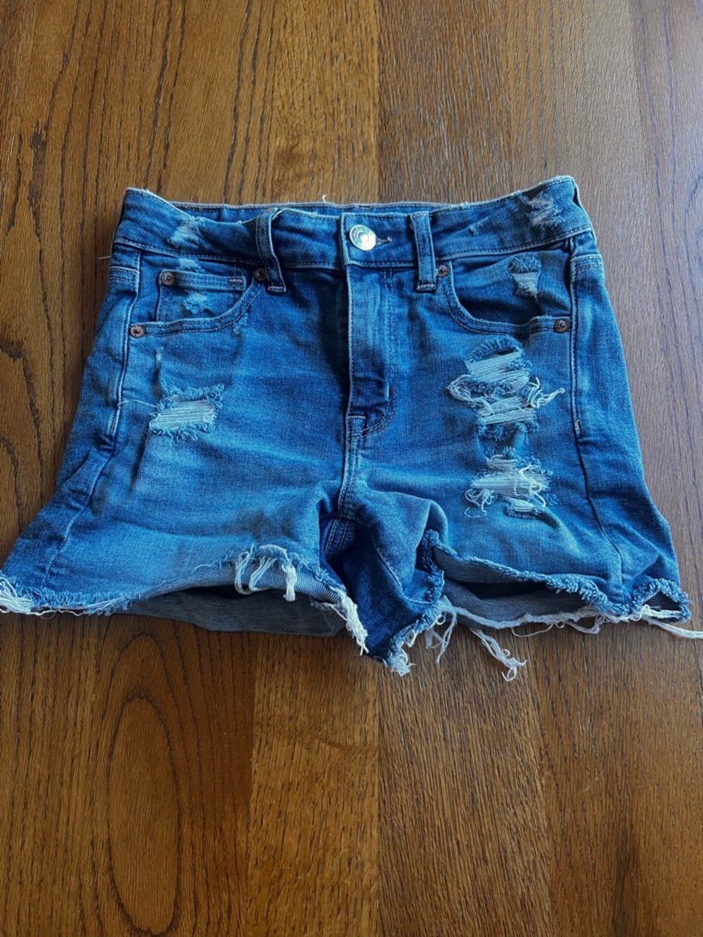 American Eagle Outfitters Distressed Blue Jean Shorts
